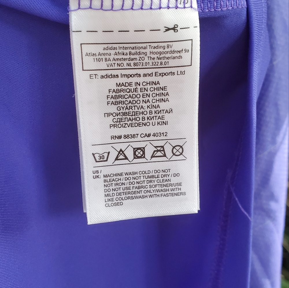 BOSTON Marathon 2015 Adidas Climaproof 1/2 zip Running shirt NWOT Purple Men's S - Picture 7 of 8